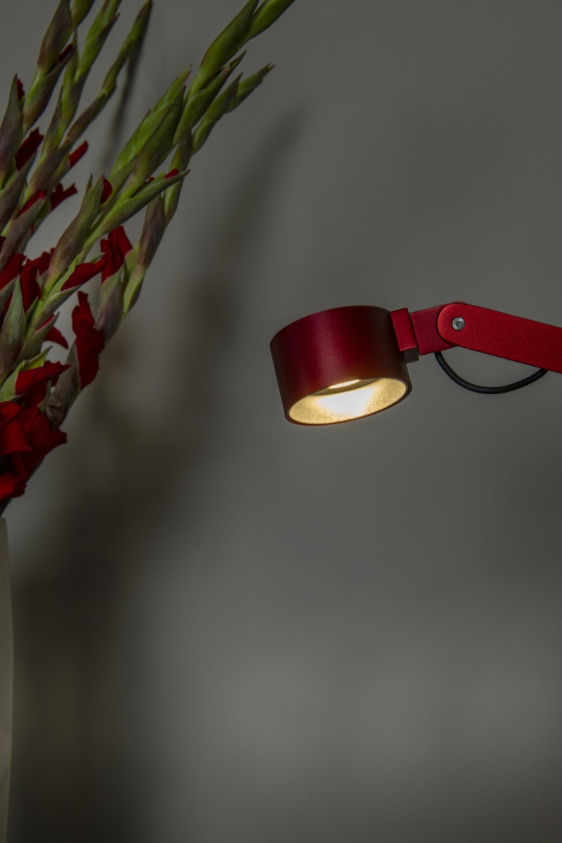 Lucide Premium OGDEN - Desk lamp- LED 3 StepDim - 1x7W 3000K - Red